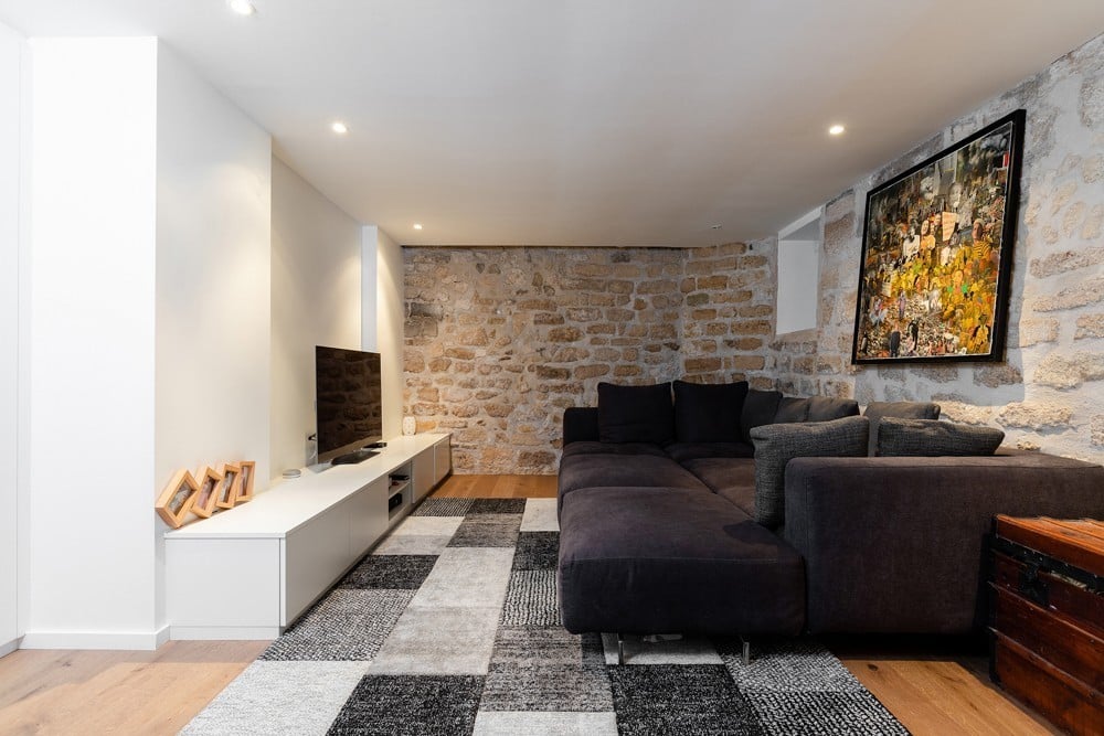 Villa avec piscine à Paris salon