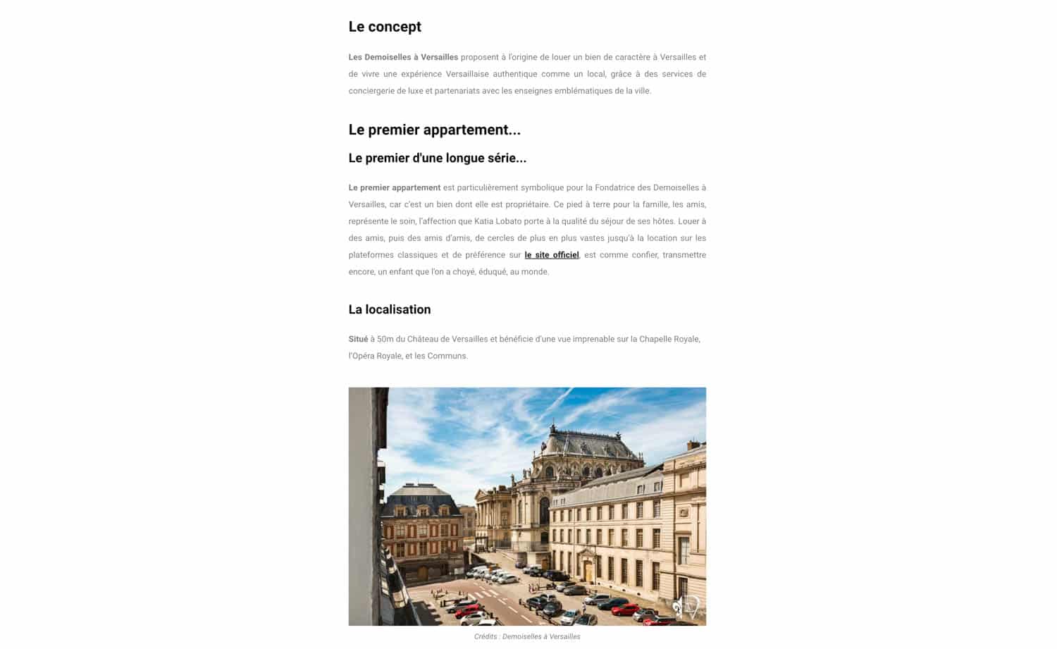 suite parution presse de conciergerie versailles
