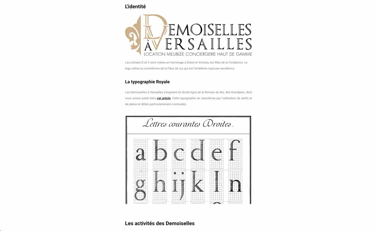 typographie royale de versailles