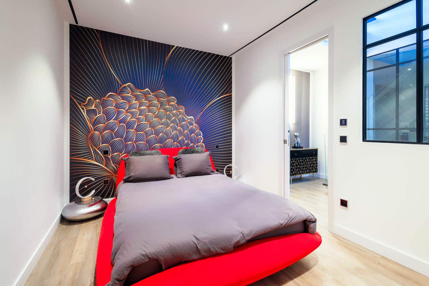 chambre avec decoration murale en Gestionnaire de biens à Versailles