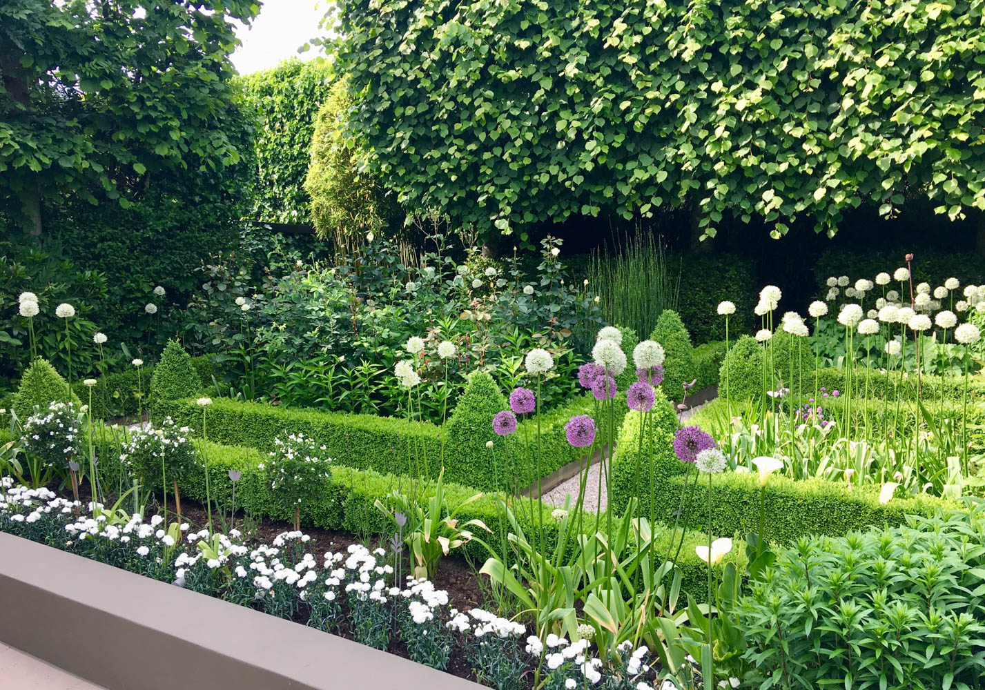 jardin de paysagiste d'une grande de maison en location sur versailles