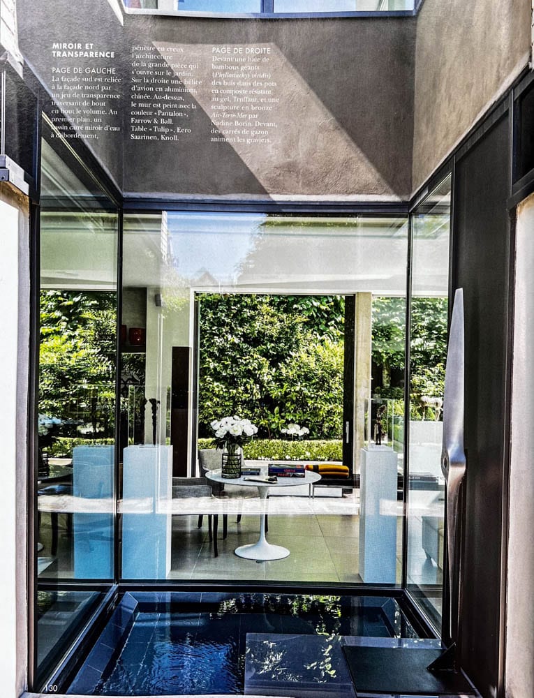 Article de presse salon design d'une maison en location