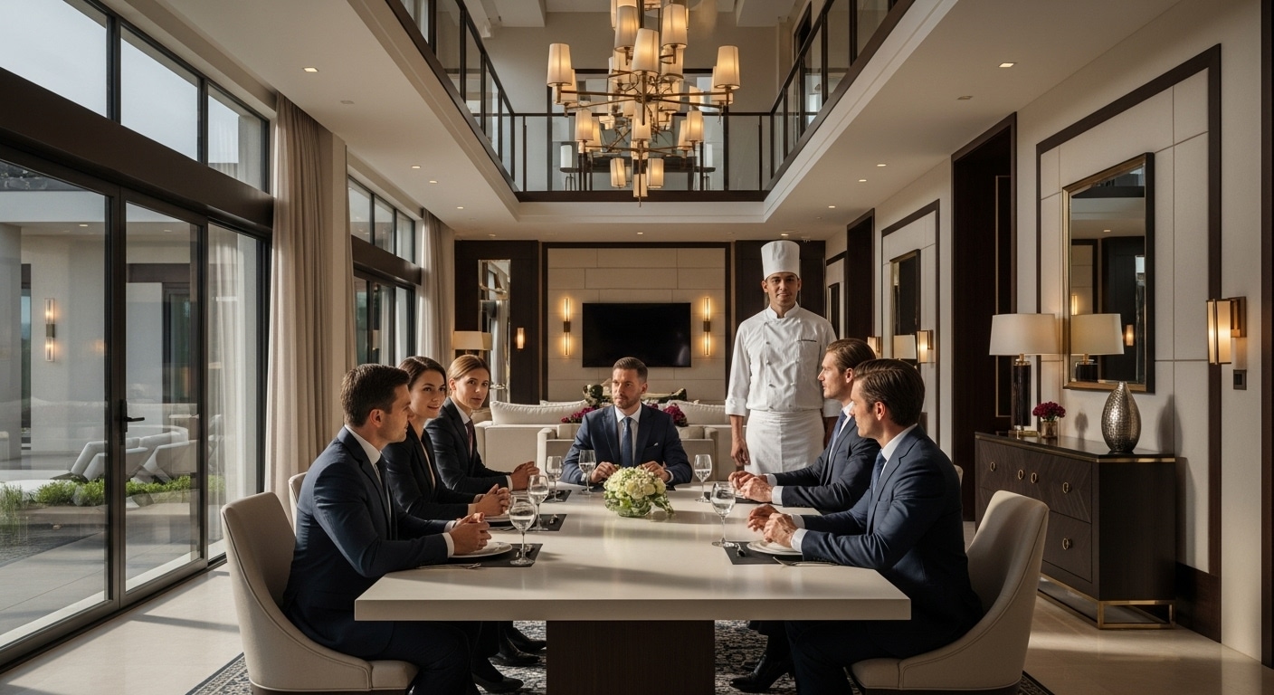 Executive seminar in a modern villa — private concierge support